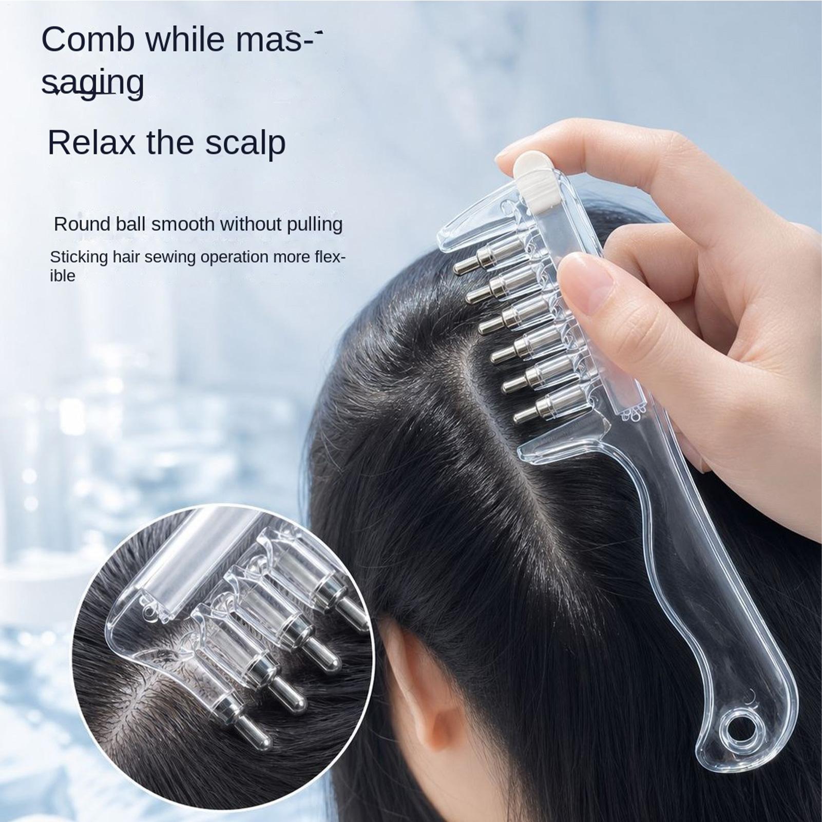 Hair Care Clinic - مشط شفاف محمول لتطبيق السائل على