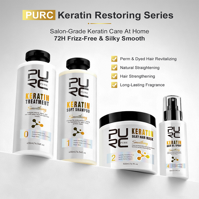 Hair Care Keratin Treatment - مجموعة العناية بالشعر من PURC لعلاج