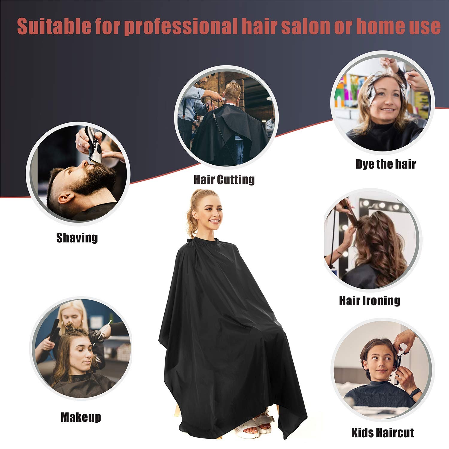 مريلة حلاقة مقاومة للماء، غطاء - مراجعة Hair Care Clinic وسعره