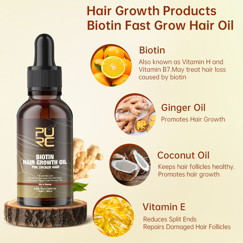 PURC البيوتين زيت نمو الشعر شا - مراجعة Hair Care Keratin Treatment وسعره